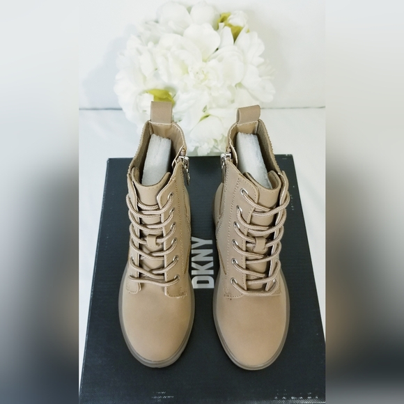 DKNY Stassi Menia Embellished Rhinestones Combat Boots - Picture 8 of 13